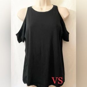 Black Victoria Secret Sport Cold Shoulder Tee